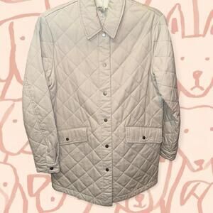Joie diamond quilted cotton jacket in beige